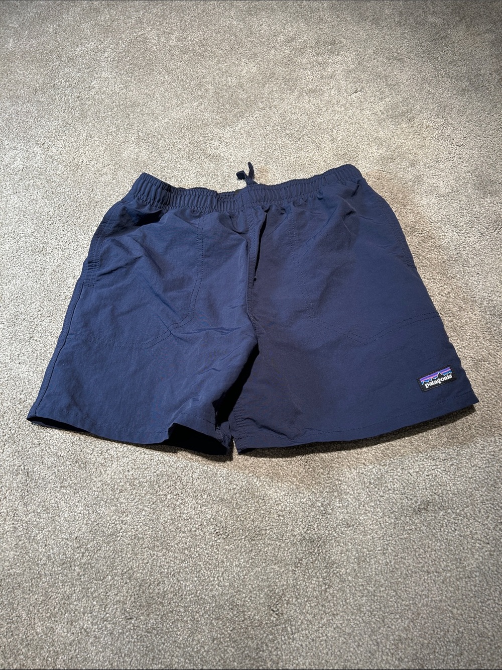 Patagonia Kids Navy Blue Swim Trunks